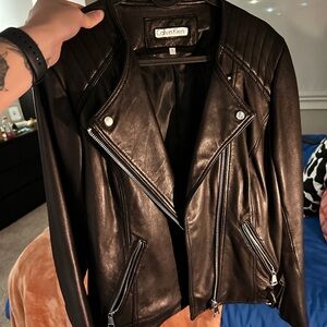 Calvin Klein Women's Black Leather Jacket